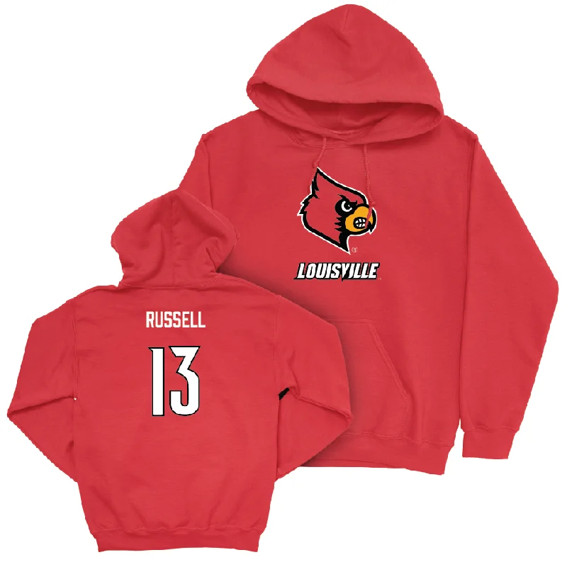 Red Women's Basketball Louie Hoodie - Merissah Russell Hoodie with Elastic Waist Stretchable Comfortable Red Women's Basketball Louie Hoodie - Merissah Russell Hoodie with Elastic Waist Stretchable Comfortable