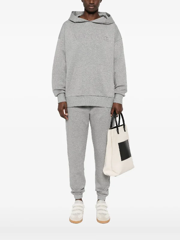 MAX MARA - Women Sapore Embroidery Jersey Sweatshirt Hoodie with Stripes Bold Sporty MAX MARA - Women Sapore Embroidery Jersey Sweatshirt Hoodie with Stripes Bold Sporty