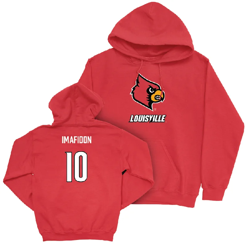 Red Women's Basketball Louie Hoodie - Eseosa Imafidon Hoodie with Full-Zip Functional Layering Red Women's Basketball Louie Hoodie - Eseosa Imafidon Hoodie with Full-Zip Functional Layering