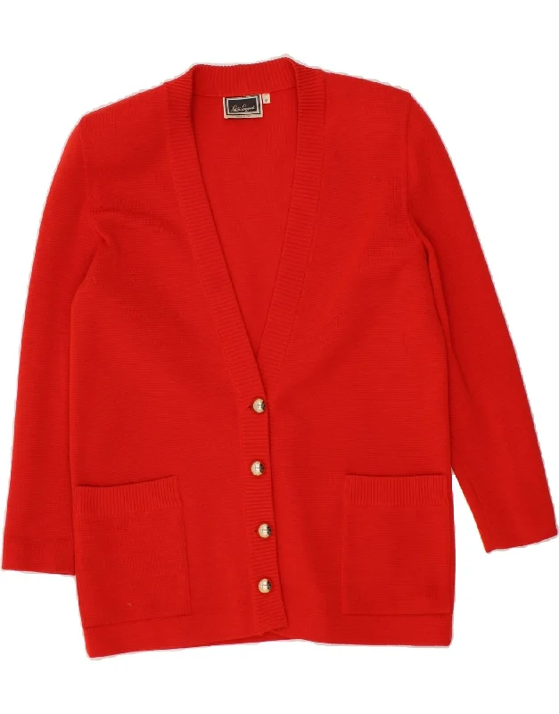 LUISA SPAGNOLI Womens Cardigan Sweater UK 14 Medium Red Wool Toggled Drawstring Belted LUISA SPAGNOLI Womens Cardigan Sweater UK 14 Medium Red Wool Toggled Drawstring Belted