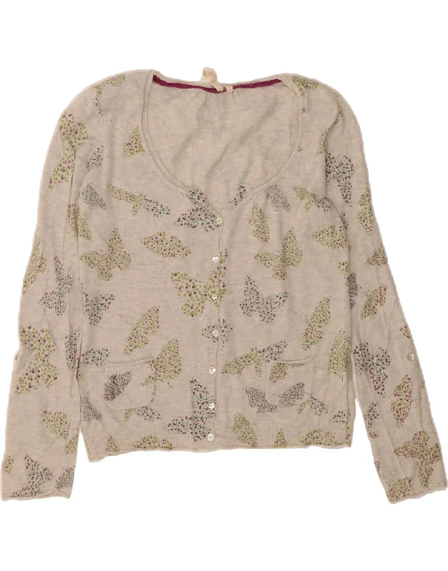 WHITE STUFF Womens Cardigan Sweater UK 12 Medium Grey Cotton Butterfly Hooded Cardigan Collared Cardigan Shawl Collar WHITE STUFF Womens Cardigan Sweater UK 12 Medium Grey Cotton Butterfly Hooded Cardigan Collared Cardigan Shawl Collar