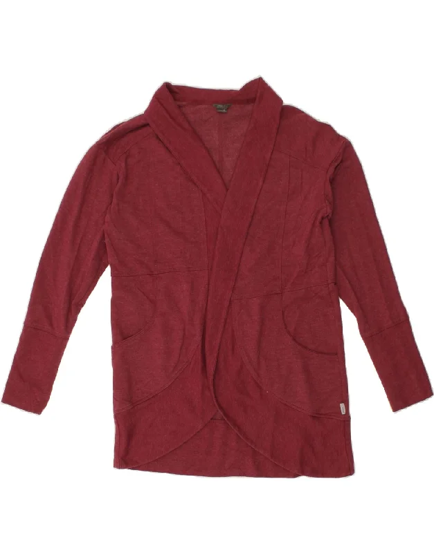 EDDIE BAUER Womens Longline Cardigan Sweater UK 14 Medium Maroon Cotton Neon metallic Matte EDDIE BAUER Womens Longline Cardigan Sweater UK 14 Medium Maroon Cotton Neon metallic Matte