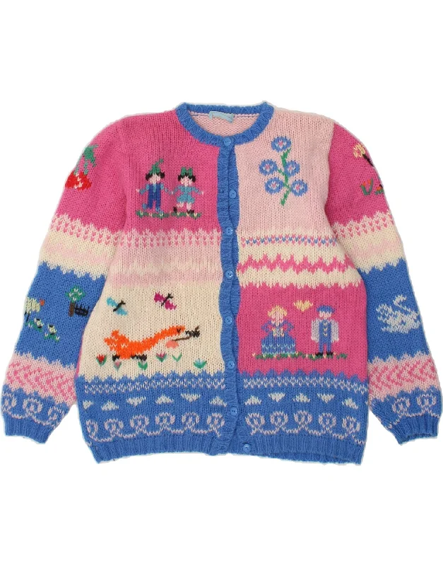 VINTAGE Womens Cardigan Sweater UK 16 Large Multicoloured Fair Isle Iron Safe Non-Iron Wrinkle Free VINTAGE Womens Cardigan Sweater UK 16 Large Multicoloured Fair Isle Iron Safe Non-Iron Wrinkle Free
