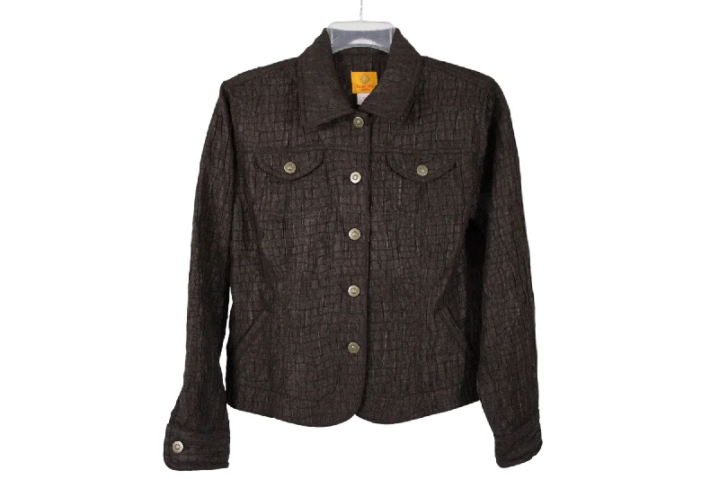 Ruby Rd. Brown Shimmer Jacket | 10 Petite One-Shoulder Jacket Off-the-Shoulder Jacket Asymmetrical Jacket Ruby Rd. Brown Shimmer Jacket | 10 Petite One-Shoulder Jacket Off-the-Shoulder Jacket Asymmetrical Jacket