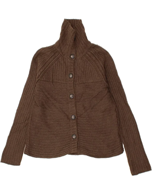 FAT FACE Womens Cardigan Sweater UK 12 Medium Brown Wool Terry Blend Velvet Blend Canvas Blend FAT FACE Womens Cardigan Sweater UK 12 Medium Brown Wool Terry Blend Velvet Blend Canvas Blend