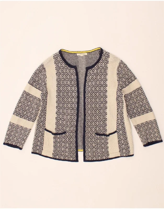 WHITE STUFF Womens Cardigan Sweater UK 12 Medium Navy Blue Colourblock Mesh Cardigan Canvas Denim WHITE STUFF Womens Cardigan Sweater UK 12 Medium Navy Blue Colourblock Mesh Cardigan Canvas Denim