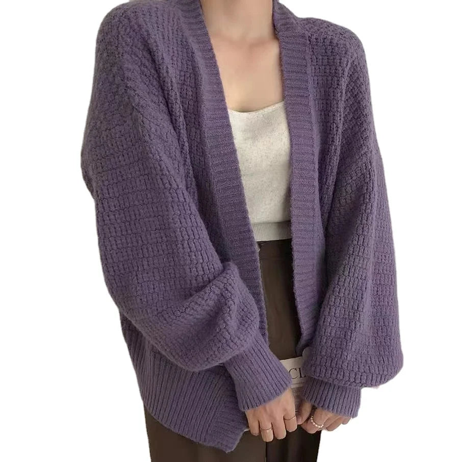 2024 Spring ladies long sleeve v-neck elegant cardigan classic large size high quality sweater coat Fleece Cardigan Nylon Polyester 2024 Spring ladies long sleeve v-neck elegant cardigan classic large size high quality sweater coat Fleece Cardigan Nylon Polyester