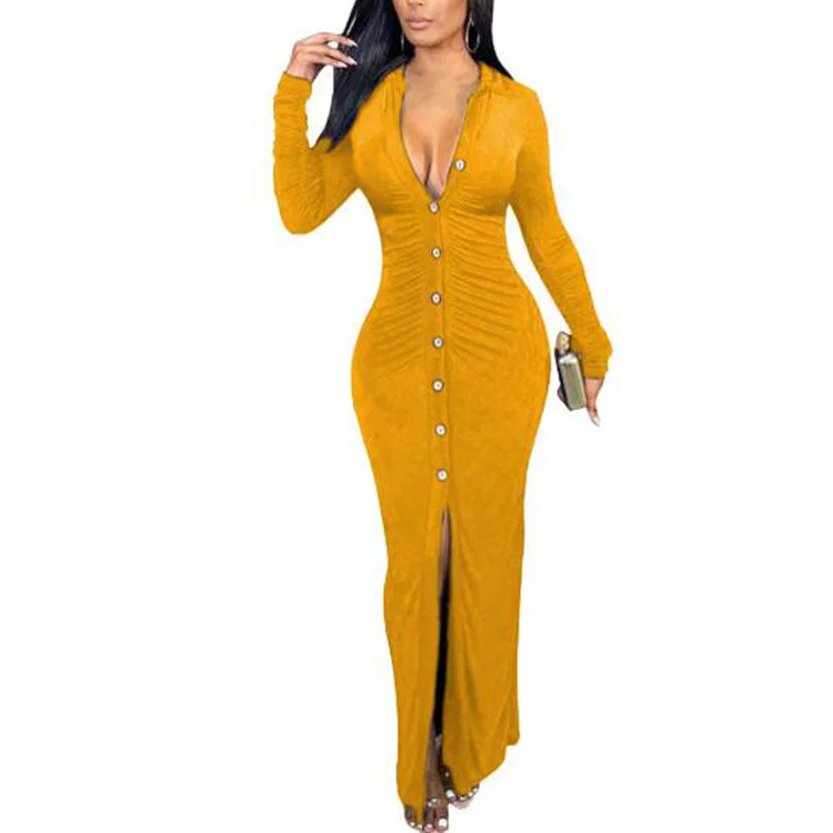Wholesale S-3XL 2022 Fall Women Plus Size Plain Long Dresses for 2022 Women Lady Casual Long Sleeve Party Elegant Cardigan Dress Satin Fabric Silk Fabric Chiffon Fabric Wholesale S-3XL 2022 Fall Women Plus Size Plain Long Dresses for 2022 Women Lady Casual Long Sleeve Party Elegant Cardigan Dress Satin Fabric Silk Fabric Chiffon Fabric