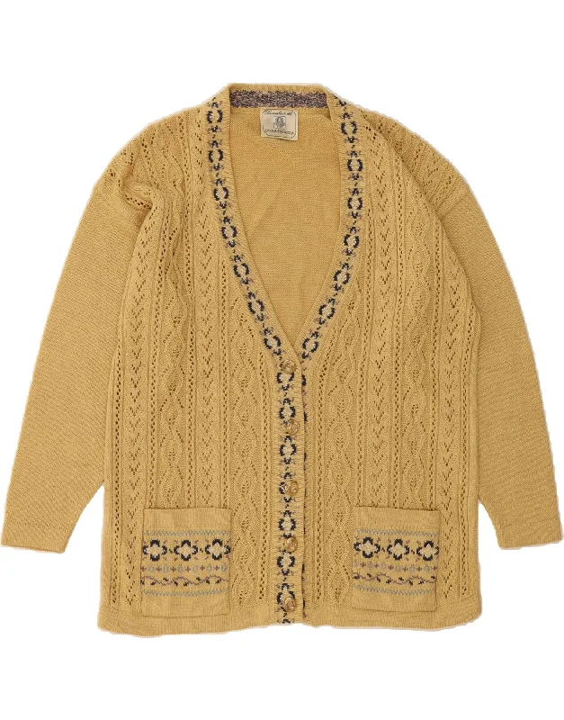 VINTAGE Womens Cardigan Sweater UK 16 Large Beige Fair Isle Cotton Anti-Pilling Anti-Shrink Durable VINTAGE Womens Cardigan Sweater UK 16 Large Beige Fair Isle Cotton Anti-Pilling Anti-Shrink Durable