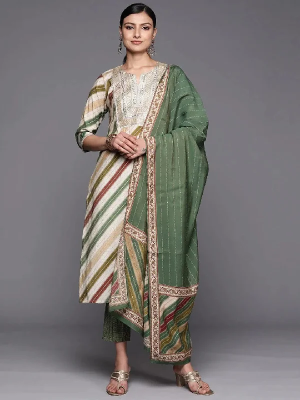 Multicoloured Yoke Design Silk Blend Straight Kurta With Trousers & Dupatta Trousers Gym Athletic Multicoloured Yoke Design Silk Blend Straight Kurta With Trousers & Dupatta Trousers Gym Athletic