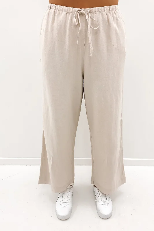 Classic Drawstring Pant Oat Soft Stretch Pants