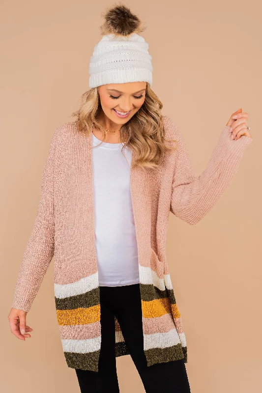 What They Say Blush Pink Multicolored Striped Cardigan Rayon Fabric Velvet Fabric Corduroy Fabric What They Say Blush Pink Multicolored Striped Cardigan Rayon Fabric Velvet Fabric Corduroy Fabric