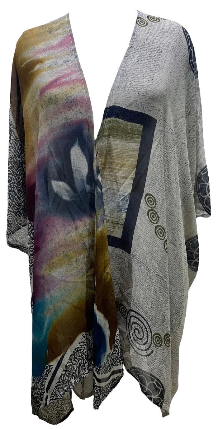 SARIKNOTSARI - SHEER AVATAR PURE SILK CARDIGAN Long Cardigan Short Cardigan Medium Cardigan SARIKNOTSARI - SHEER AVATAR PURE SILK CARDIGAN Long Cardigan Short Cardigan Medium Cardigan