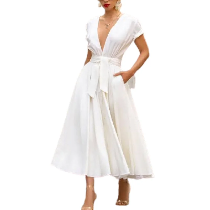FashionSierra - Elegant White Prom Vestidos Prom Party Evening Dress Tunics Timeless classic FashionSierra - Elegant White Prom Vestidos Prom Party Evening Dress Tunics Timeless classic