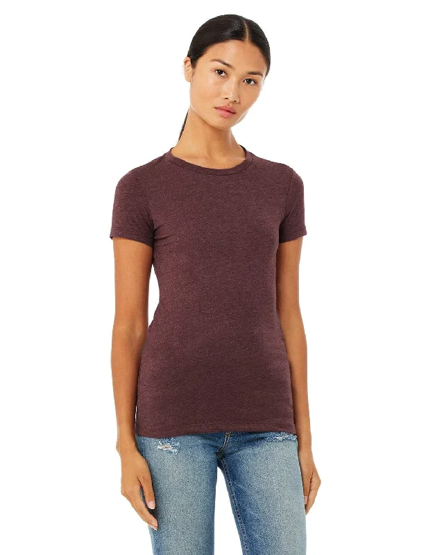 Bella+Canvas Ladies Favorite T-Shirt | Heather Maroon V-Neck T-Shirt Long Sleeve Cotton Bella+Canvas Ladies Favorite T-Shirt | Heather Maroon V-Neck T-Shirt Long Sleeve Cotton