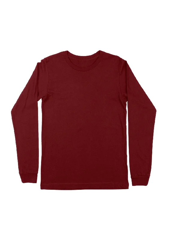 Blood Red Long Sleeve Crew Neck T-Shirt for Women | Fierce & Sustainable Fitted T-Shirt Seamless Stretchy Blood Red Long Sleeve Crew Neck T-Shirt for Women | Fierce & Sustainable Fitted T-Shirt Seamless Stretchy