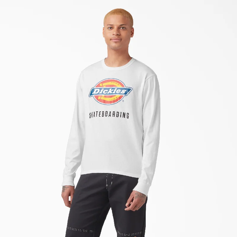Dickies Skateboarding Logo Graphic Long Sleeve T-Shirt - White Jersey Fabric Tulle Fabric Batik Fabric Dickies Skateboarding Logo Graphic Long Sleeve T-Shirt - White Jersey Fabric Tulle Fabric Batik Fabric
