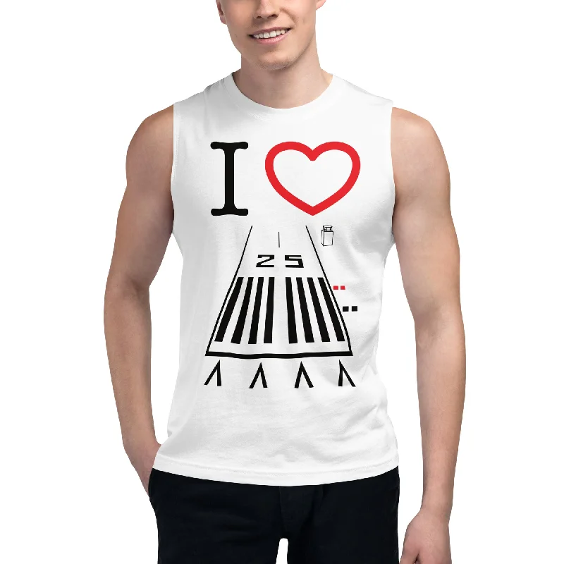 Hawthorne Airport Runway 25 / Runway 7 unisex muscle shirt (white) Oversized T-Shirt Spandex breathable Hawthorne Airport Runway 25 / Runway 7 unisex muscle shirt (white) Oversized T-Shirt Spandex breathable