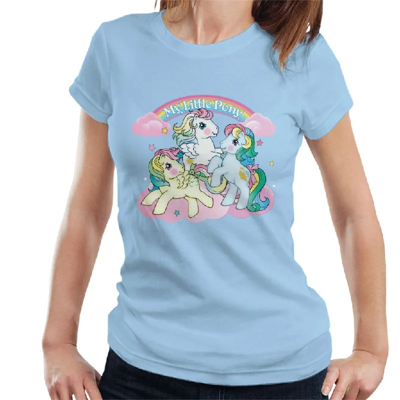 My Little Pony Skydancer Starshine And Sunlight Rainbow Women's T-Shirt Chenille Brocade Lace