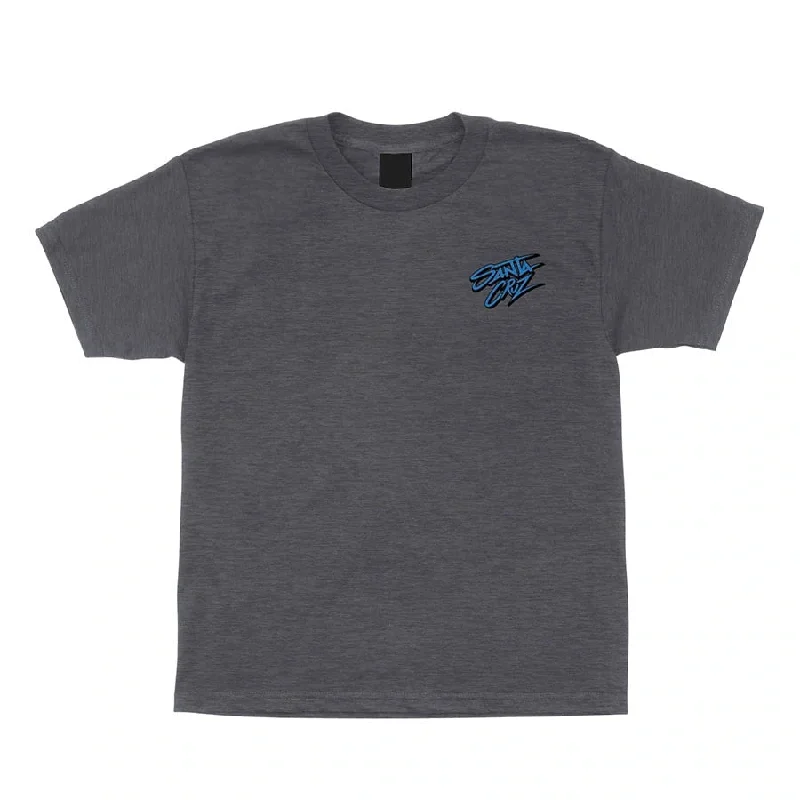 Santa Cruz Burndown Short Sleeve Youth T-Shirt - Charcoal Heather Terry Blend Velvet Blend Canvas Blend Santa Cruz Burndown Short Sleeve Youth T-Shirt - Charcoal Heather Terry Blend Velvet Blend Canvas Blend
