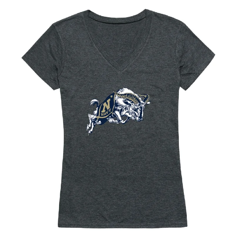 United States Naval Academy Midshipmen Womens Cinder T-Shirt Front Pockets Side Pockets Patch Pockets United States Naval Academy Midshipmen Womens Cinder T-Shirt Front Pockets Side Pockets Patch Pockets