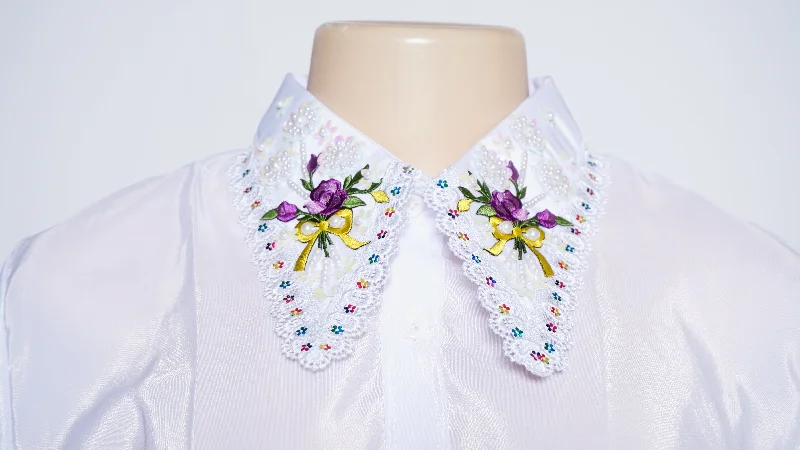 Women Collar Shirt (50") Thin T-Shirt Open Front Quick Dry