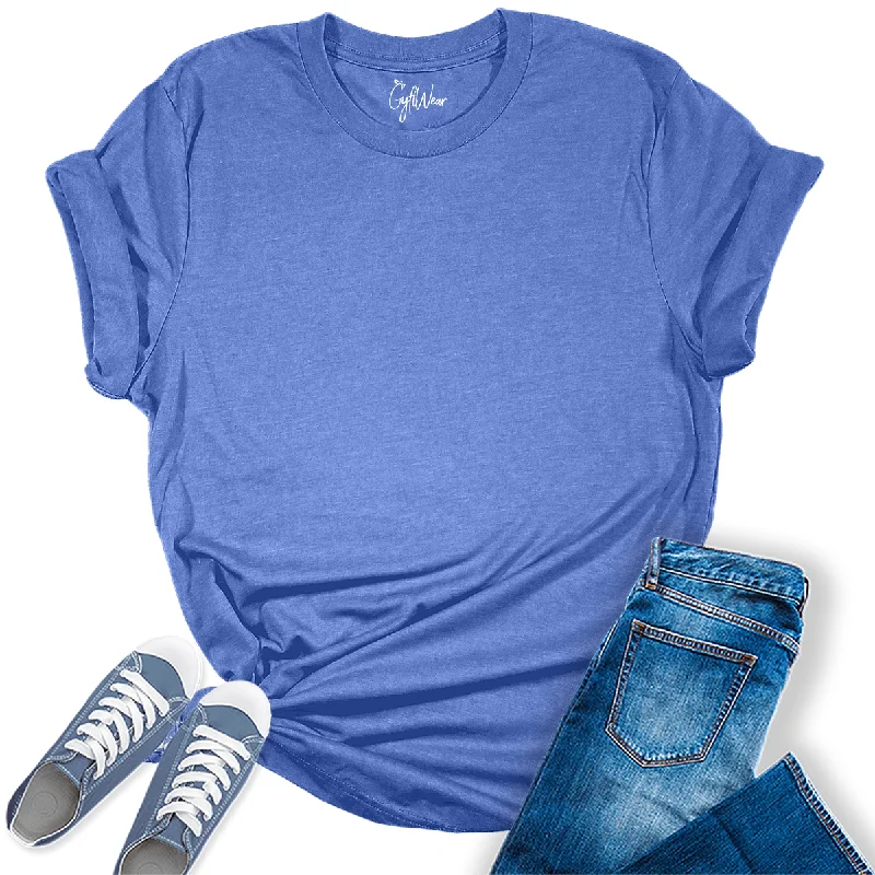 Womens Heather Columbia Blue T Shirts Premium Casual Short Sleeve Shirts Oversized Tops Thin T-Shirt Open Front Quick Dry Womens Heather Columbia Blue T Shirts Premium Casual Short Sleeve Shirts Oversized Tops Thin T-Shirt Open Front Quick Dry
